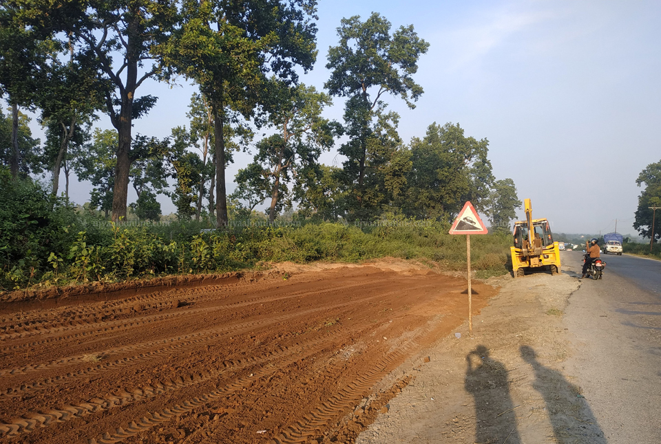 नारायणगढ–बुटवल सडक निर्माणकार्य सुस्त