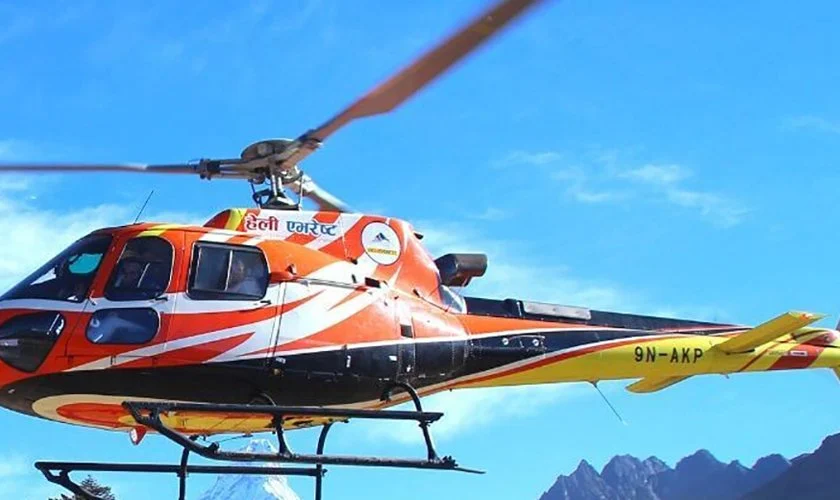 एभरेष्ट एयरको हेलिकप्टर धौलागिरि बेस क्याम्पमा दुर्घटना