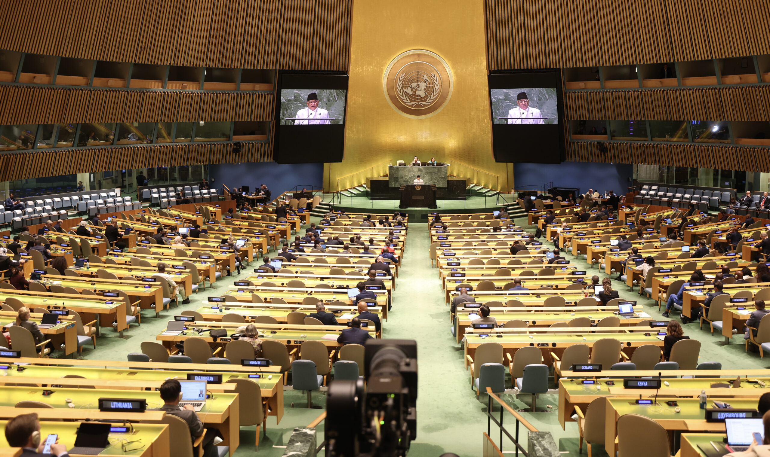 राष्ट्रसंघको महासभालाई सम्बोधन गर्दै प्रचण्डले भने–शान्ति प्रक्रिया टुंगिने चरणमा छ