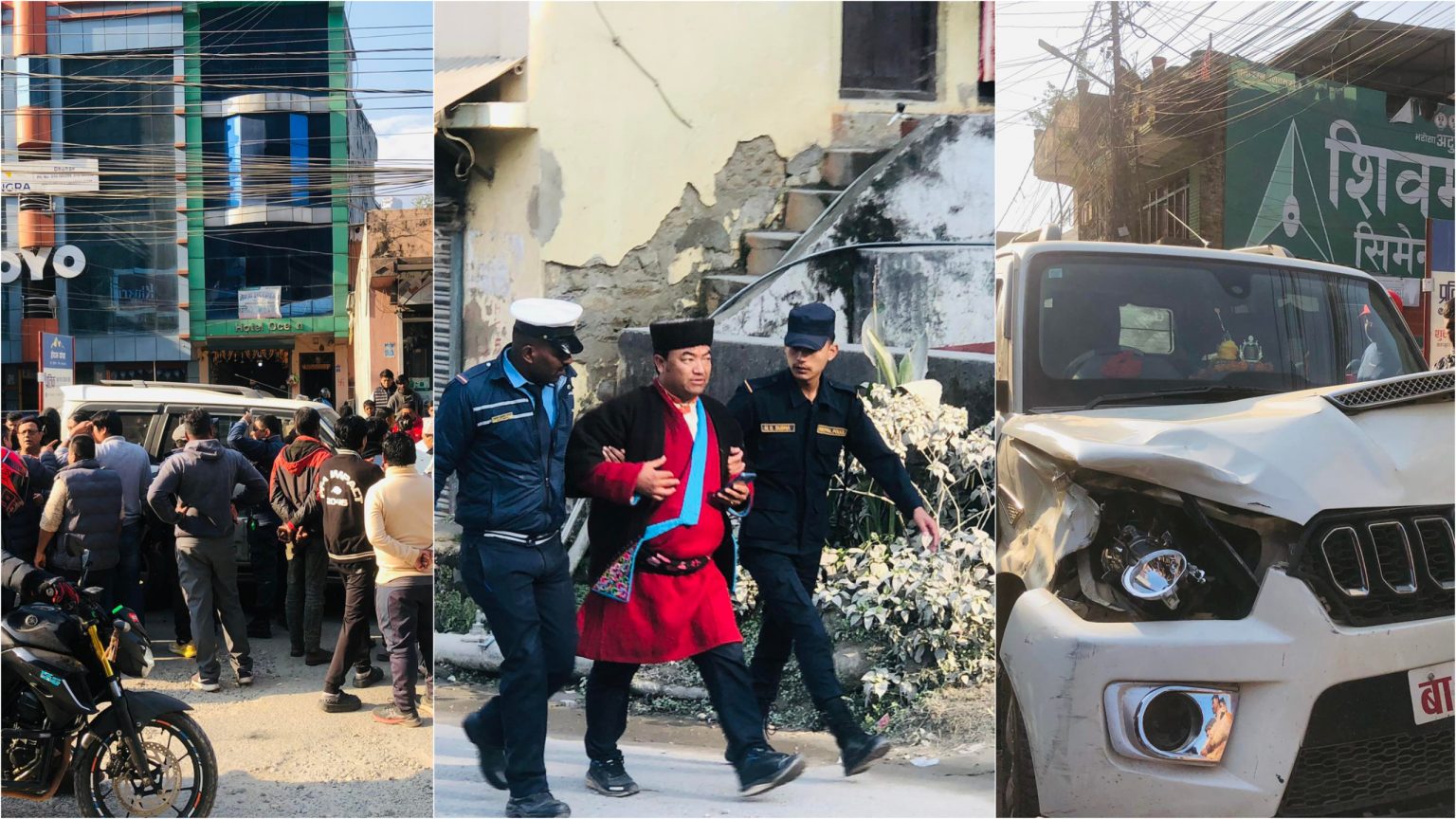 गाउँपालिका अध्यक्षले अन्धाधुन्ध गाडी चलाउँदा चार जना घाइते, अध्यक्ष प्रहरीको नियन्त्रणमा