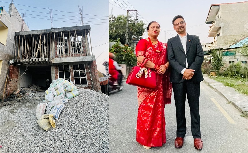 वैवाहिक वर्षगाँठमा पत्रकार शर्माले गरे चौतारीको भवन बनाउन आर्थिक सहयोग