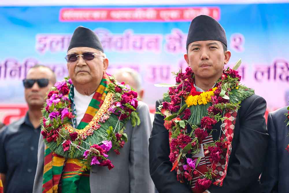 सुहाङलाई भोट माग्दै ओलीले भने-उद्धेश्य बोकेर हिँडेका वास्तविक उम्मेदवार हुन्