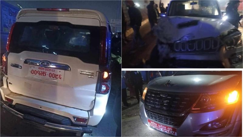 स्वास्थ्यमन्त्री मन्त्री सिंह चढेको गाडी दुर्घटना