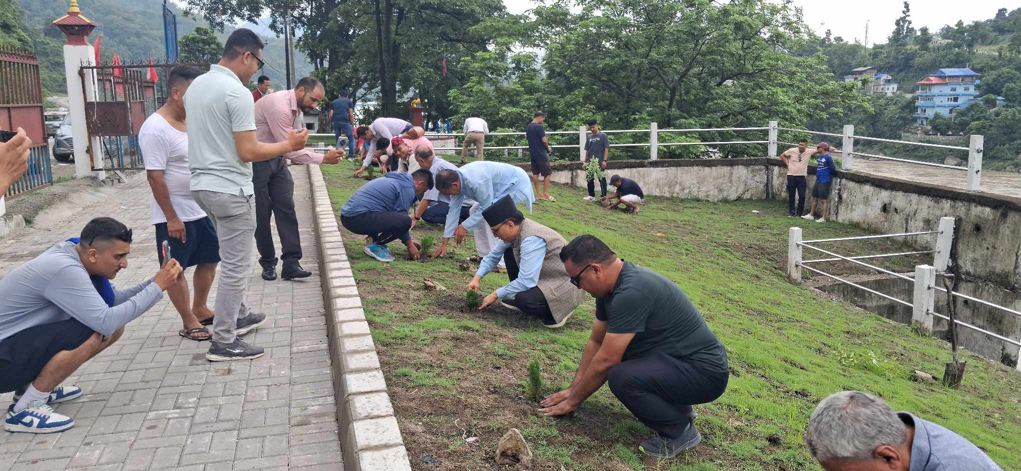 मदन जयन्तीमा चितवनको दासढुंगामा फाउण्डेशन र युवा संघद्वारा वृक्षारोपण