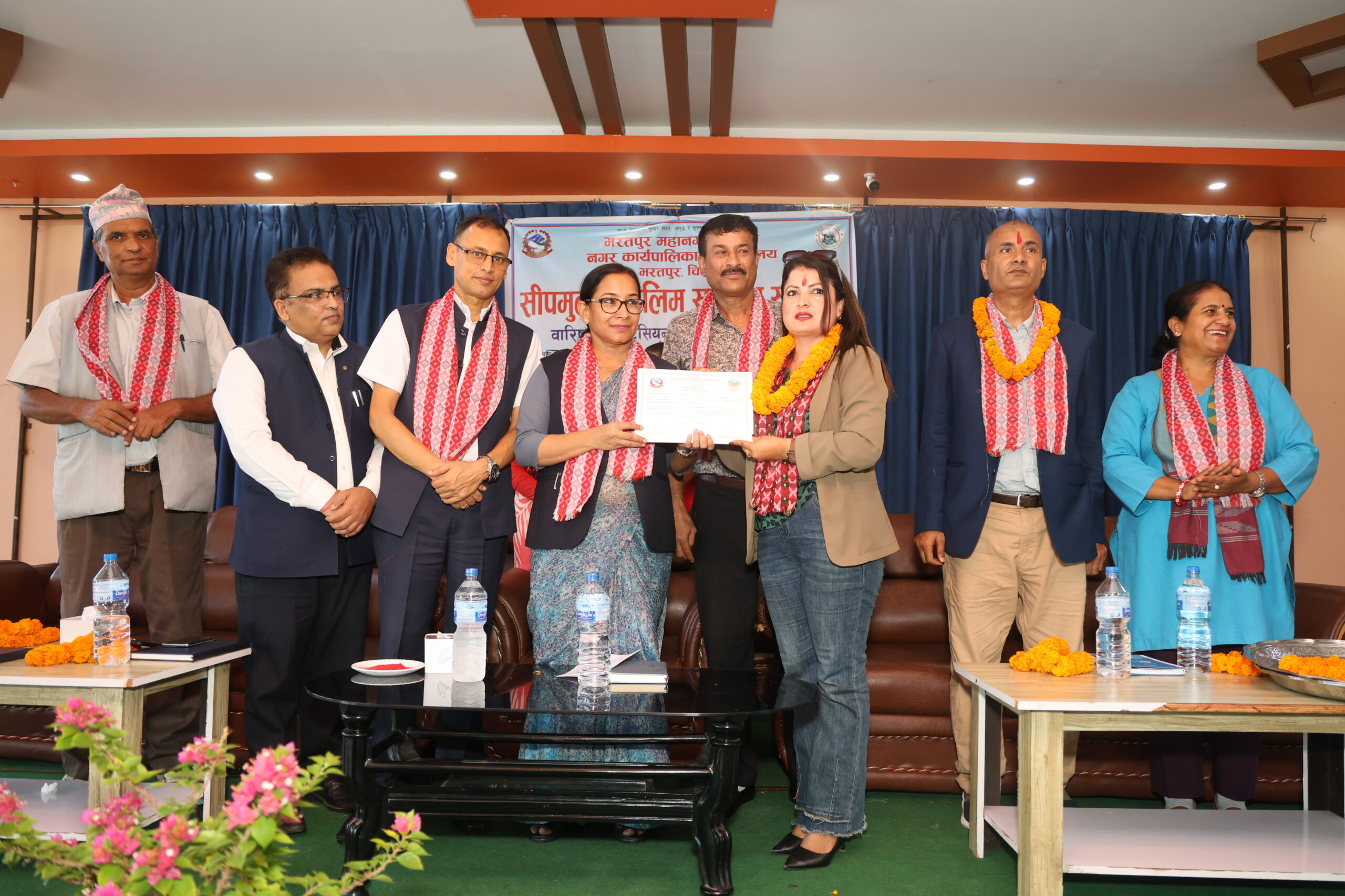 भरतपुर महानगरद्वारा सीपमूलक तालिममा सहभागी ७७९ जनालाई प्रमाणपत्र वितरण