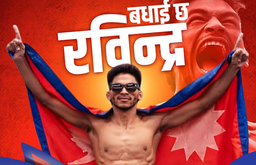 बान्टमवेट च्याम्पियन बनेका रवीन्द्र ढाँटलाई प्रधानमन्त्री ओलीको बधाई