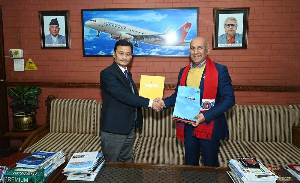 पर्यटन प्रवर्द्धनका लागि नेपाल वायुसेवा निगम र नेपाल पर्यटन बोर्डबीच सम्झौता