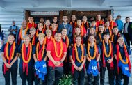 महिला फुटवल टोलीको प्रगती प्रशंसनीयः मन्त्री पोखरेल